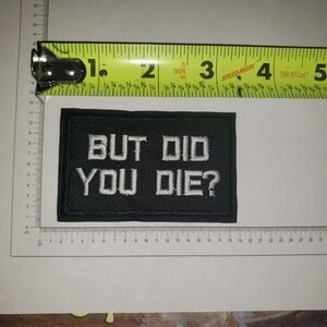 Black Patch with White Text